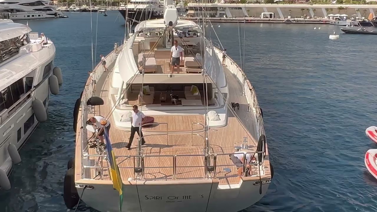 Perini Navi Iahtul cu vele de lux SPIRIT OF THE C'S de 64 m care pleacă din Monaco * @Emman's Vlog FR