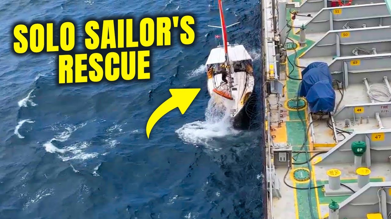 Salvarea marinarului solo cu un petrolier în Oceanul Indian |  Navigarea Vărsătorului în jurul lumii |  Barcă cu pânze