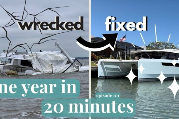 EFAVAT PENTRU REPARAT ÎN 20 DE MINUTE//Reconstruirea unui catamaran epavat în 1 an-Episodul 101