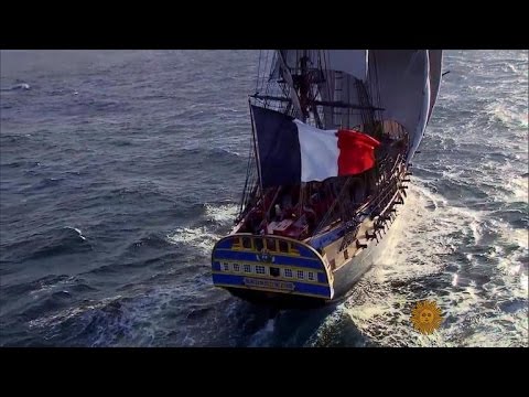 Replica navei de război franceze pornește spre America