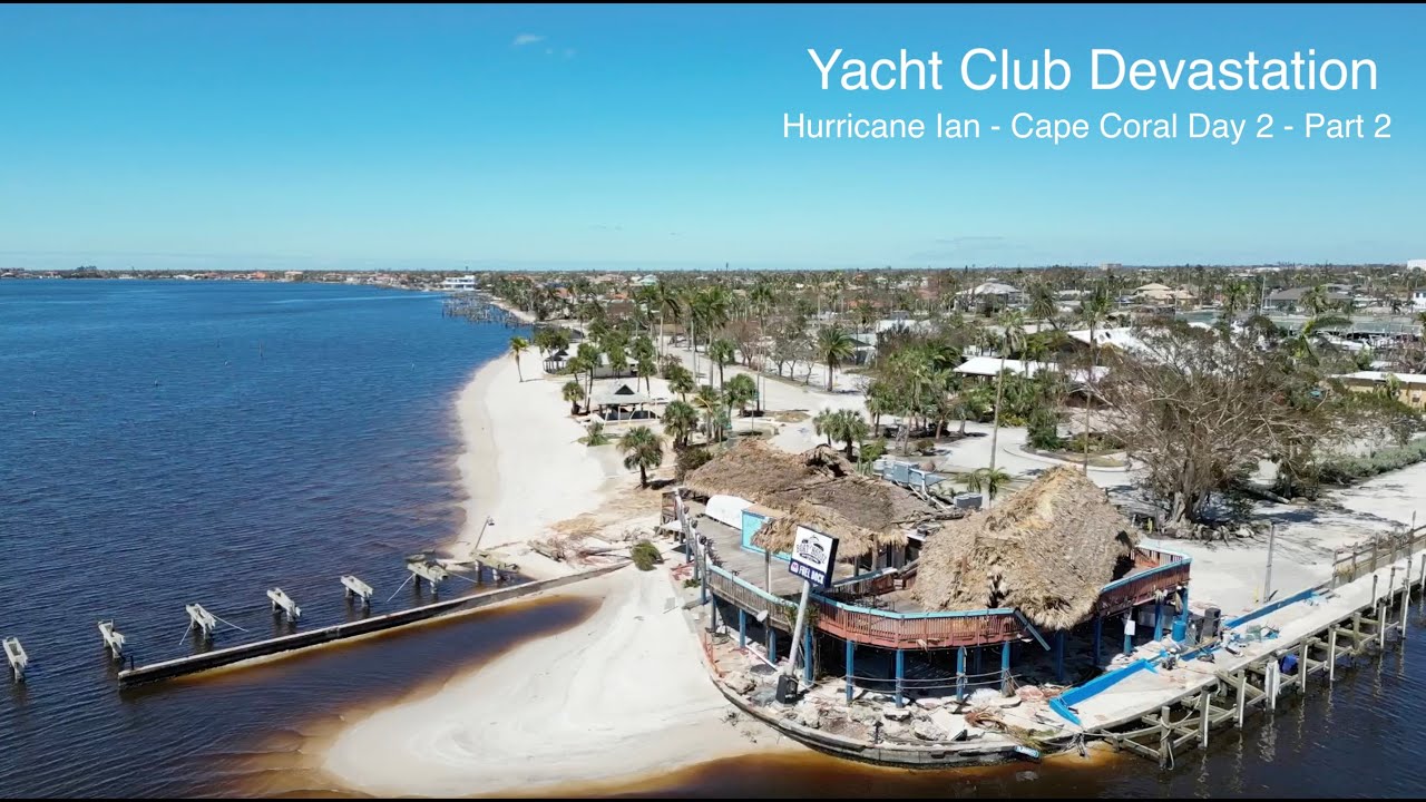 Tur cu drone la Yacht Club - Uraganul Ian - Cape Coral Ziua 2 - Pt.  2/2