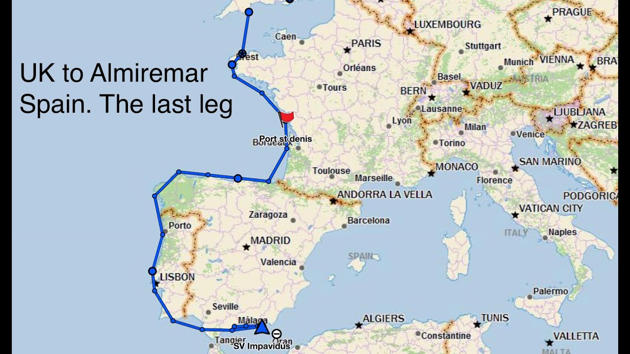 Navigați din Marea Britanie către Almerimar Spania.  Cât a costat?  Ultimul picior.