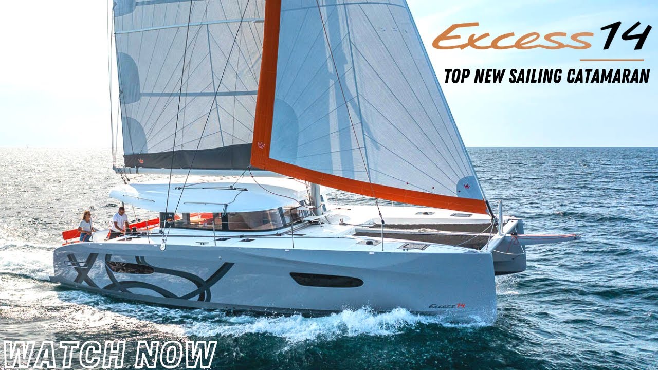 Catamaran cu vele de lux sportiv nou: Video HD Excess 14
