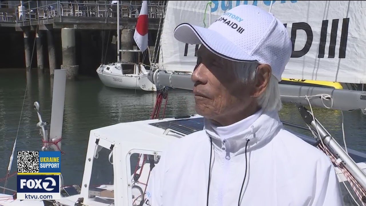 În vârstă de 83 de ani, va porni într-o călătorie epică de la San Francisco la Osaka cu o barca cu pânze de 19 picioare