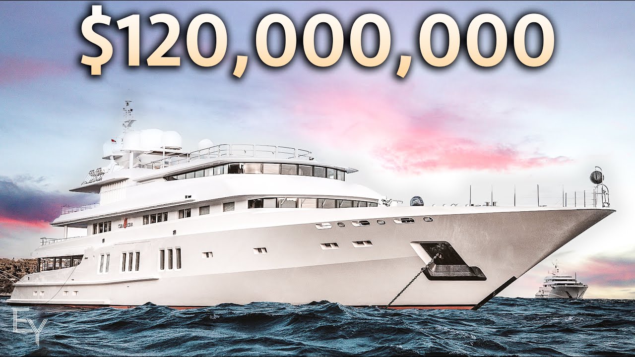 Turul unui MEGA YACHT de 120.000.000 USD cu o PISCINA pe acoperiș!