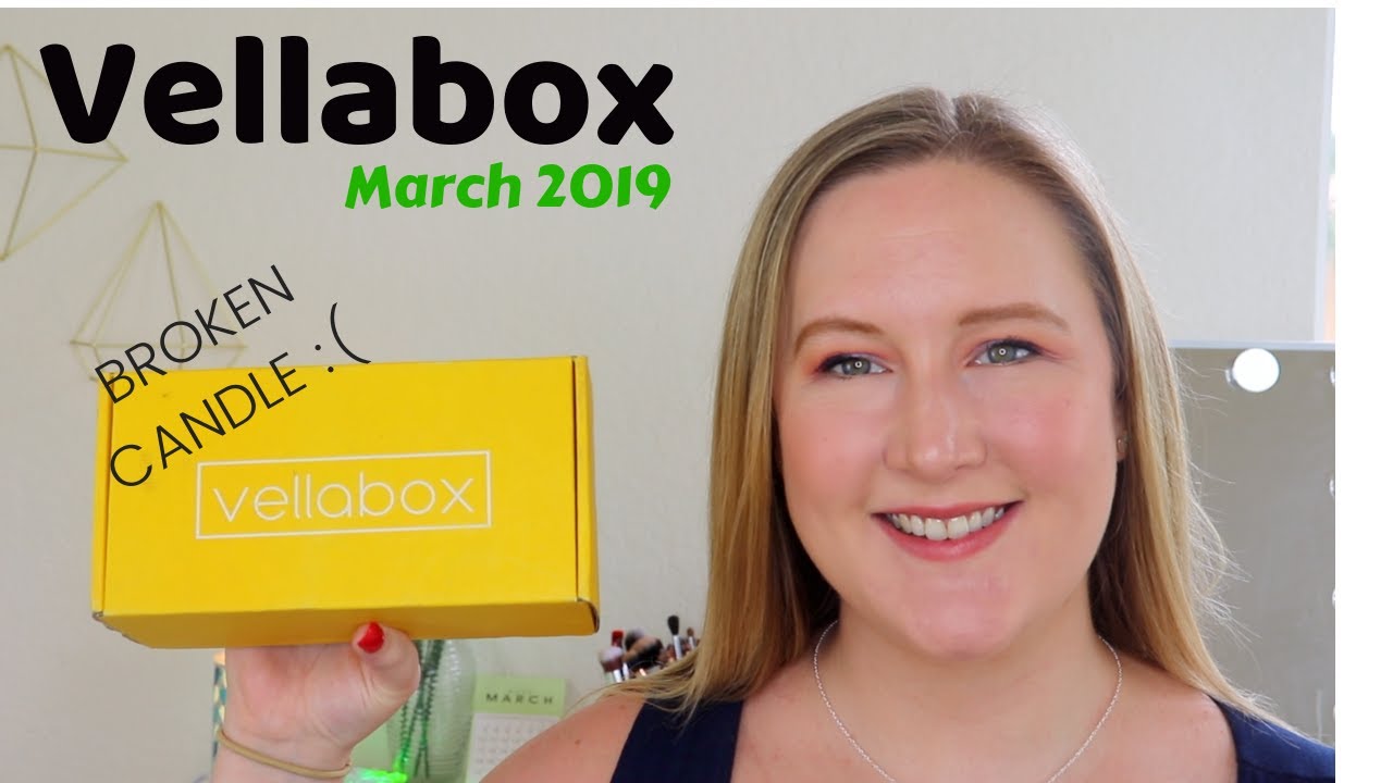 Cutie de abonament pentru lumânări Vellabox |  Martie 2019 Unboxing