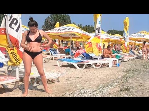 2021 FishBone Beach 4K August Sun Summer Party Fun  Romania Constanta Mamaia Beach.