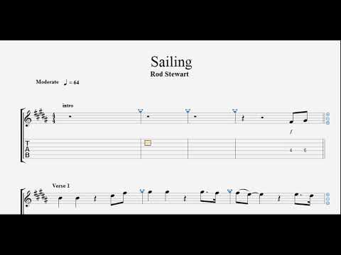 Sailing de Rod Stewart - Melody Guitar Play Along