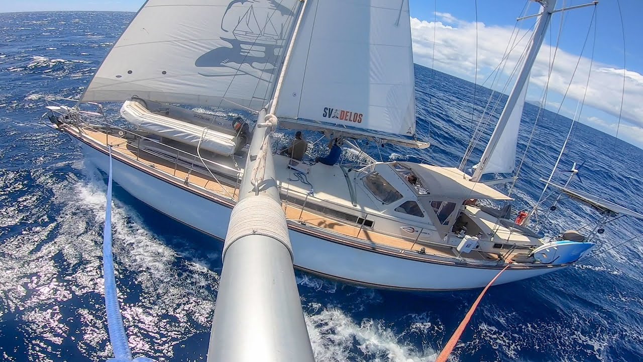 [75 MIN] SLOW TV ASMR OCEAN SOUND- Relaxați-vă în timp ce navigați pe ocean!  Nava cu vele Delos