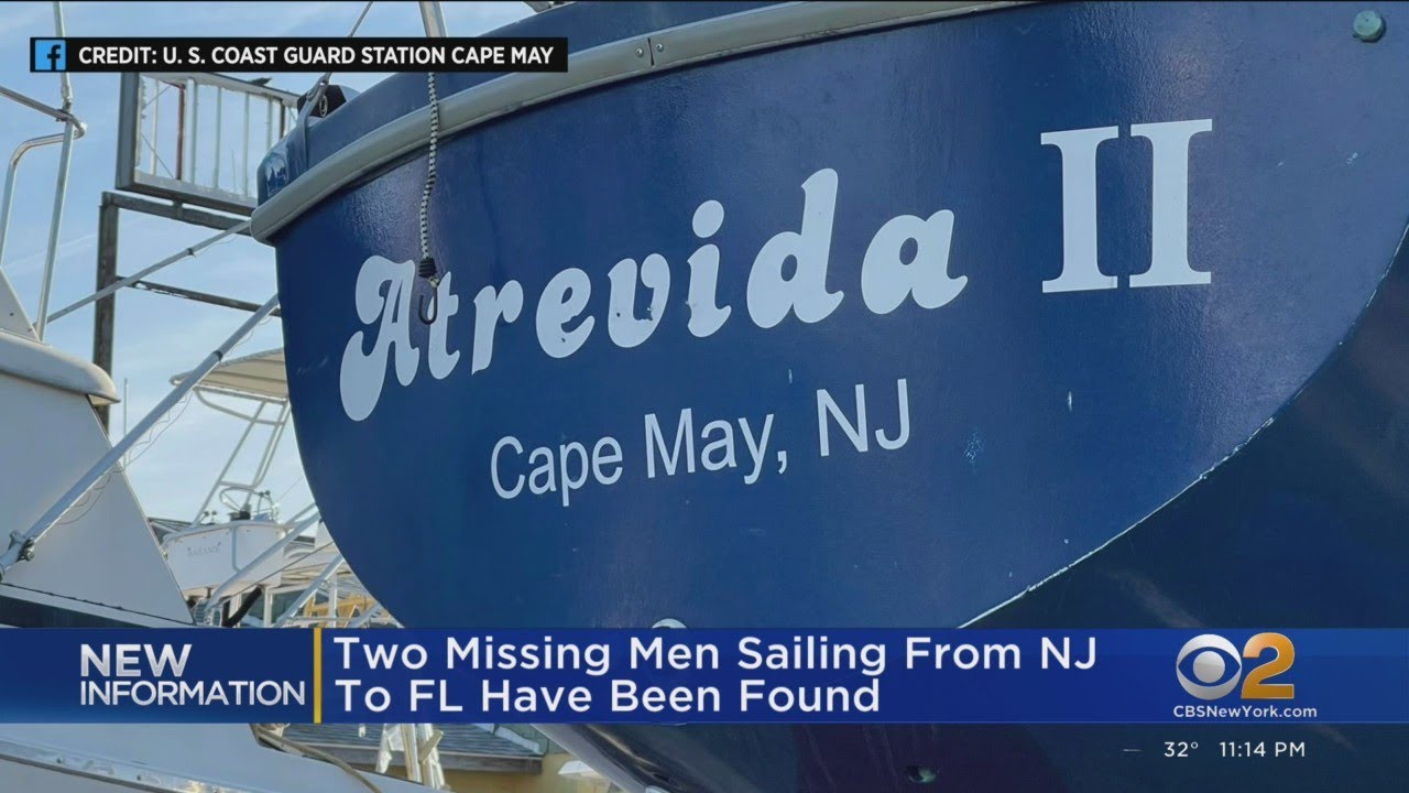 2 bărbați dispăruți care navigau din New Jersey spre Florida găsiți în viață
