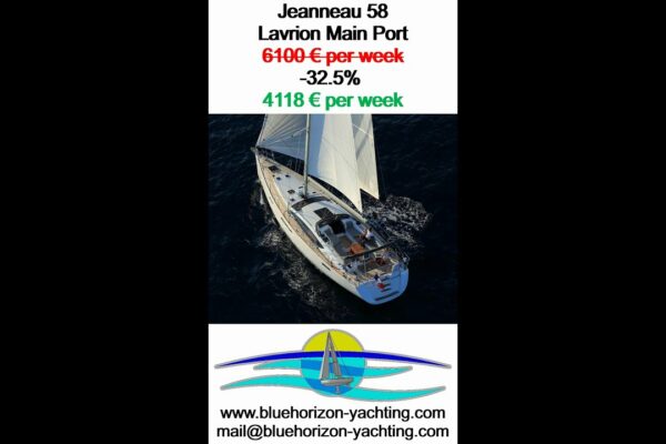 Jeanneau Yacht 58 (2019), din Lavrion, acum în charter pe www.bluehorizon-yachting.com