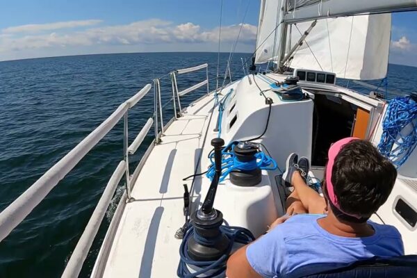 Beneteau First 40.7 Sailing Off Door County, WI