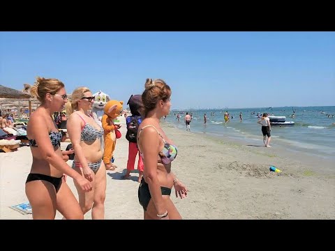 2022 Plaja Playa Loca Beach 4K Sun Summer Party Fun  Romania Constanta Mamaia Beach.