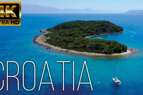 CROATIA ÎN 4K Video UHD - Muzică relaxantă cu navigație și insulele de coastă