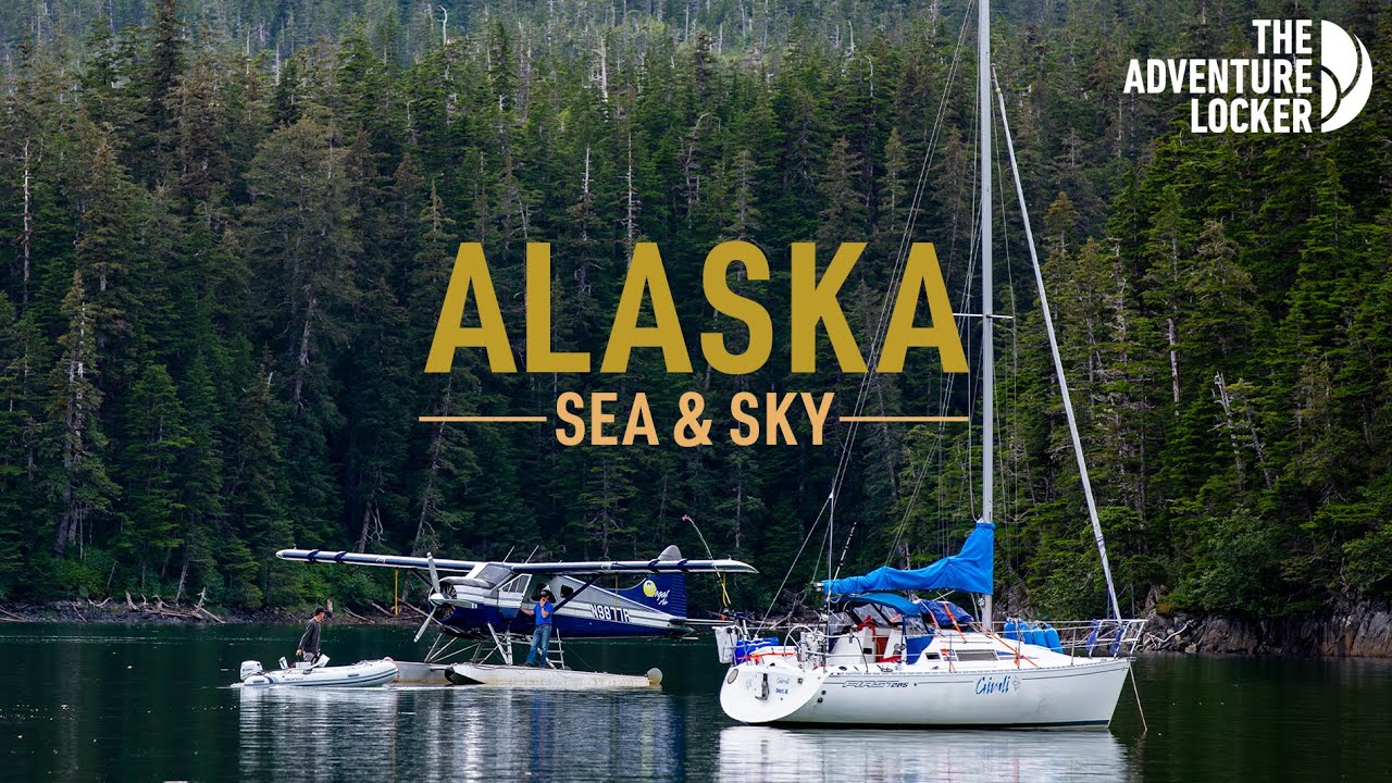 SAILING ALASKA |  BARCA noastră cu vele întâlnește un AVION PLOTIT!  Realizarea de filme de aventură din mare și din cer!