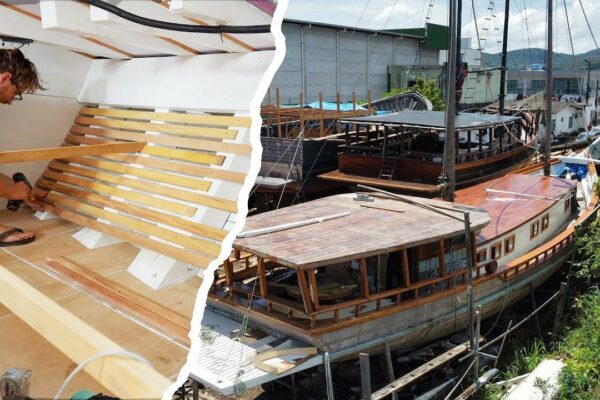 Construcție dintr-un SAILBOAT din lemn cu 2 catarge |  mobilier interior din LEMN tare — Sailing Yabá #119