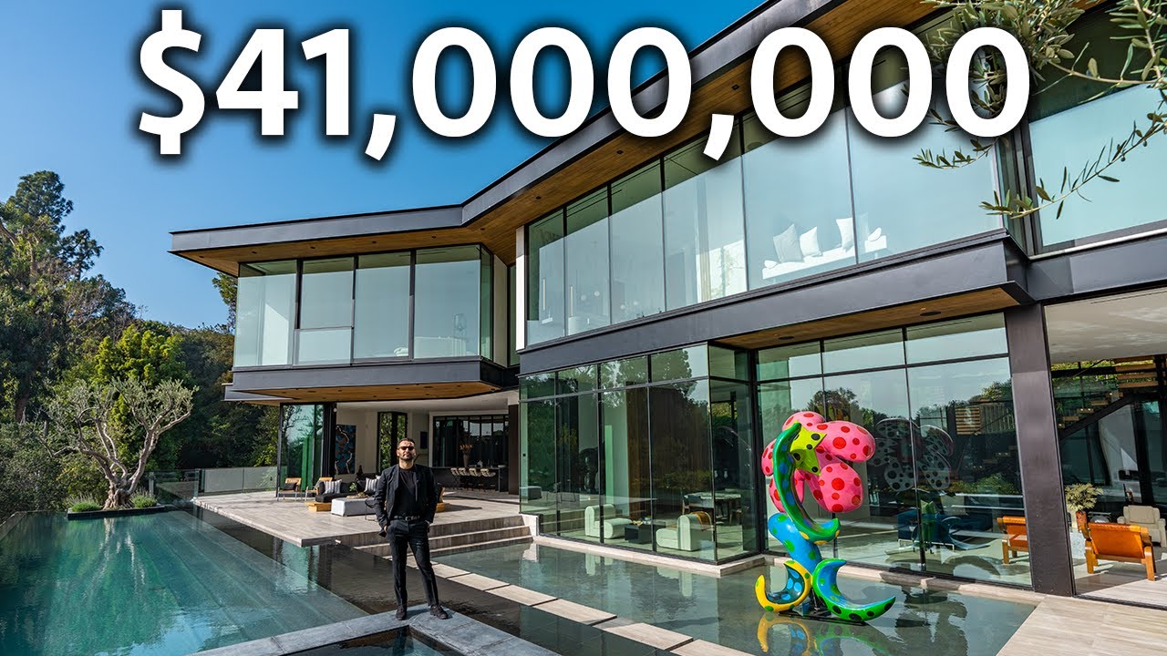 În interiorul unui Mega Mansion de sticlă Los Angeles de 41.000.000 de dolari