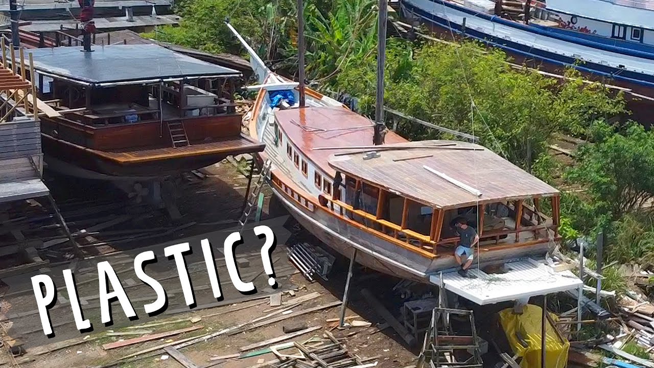 Construirea unei barca cu pânze din LEMN cu PLASTIC?  — Sailing Yabá #120