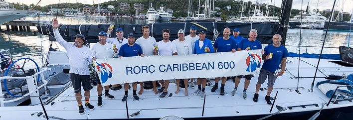 Pyewacket 70 primește onoruri Monohull Line în RORC Caribbean 600 – Caribbean Sailing Association