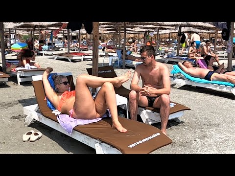 Plaja Nikos Plaja video 4K Lumină după-amiază, o zi la Beach Sun Relaxation Bikini Beach