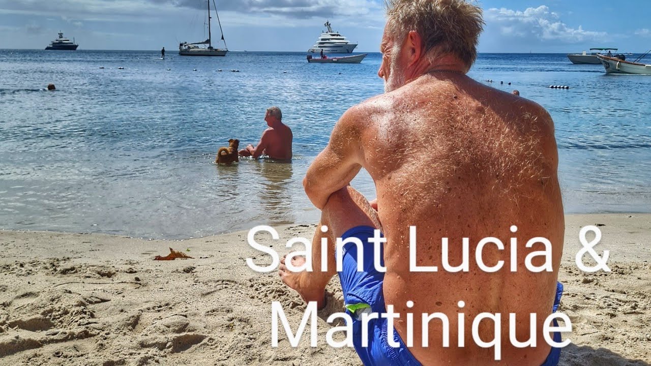 Navigand in Caraibe.  Sfânta Lucia.  Anse d'Arlet.  Soufriere.  Laborie.  Martinica.  Câinele permis?