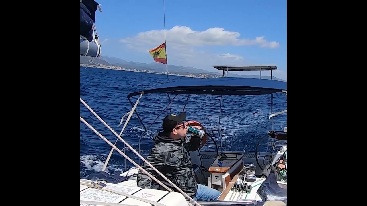 Mallorca, yachting, lucru în echipă în timp ce o furtună