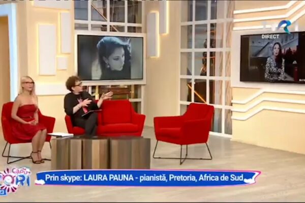 Laura Pauna interview with the Romanian Breakfast TV Show TVR1 " Cu Capul-n Zori"
