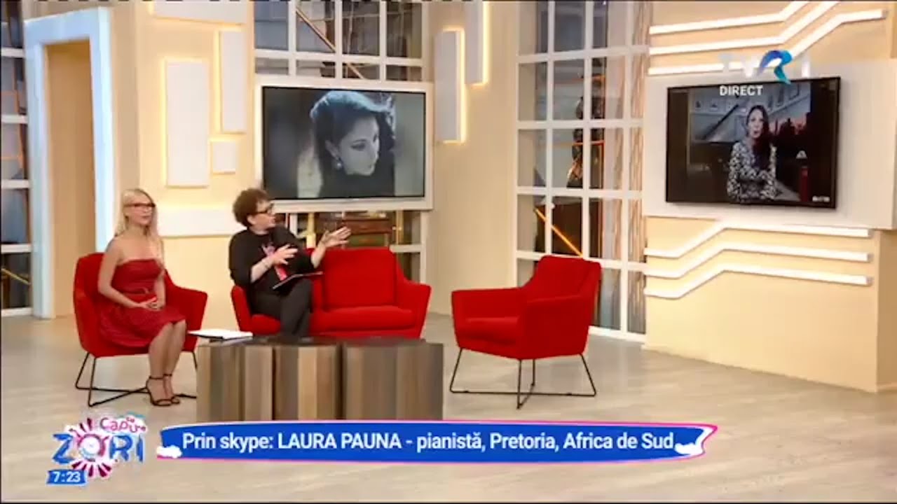 Laura Pauna interview with the Romanian Breakfast TV Show TVR1 " Cu Capul-n Zori"