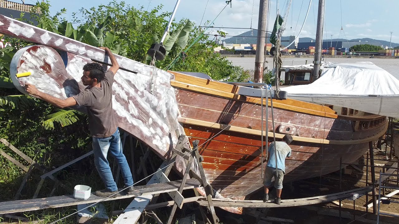 Construcția bărcilor: salvarea unei barci cu pânze din lemn epavă |  epoxidice, lemn și tâmplărie — Sailing Yabá 127