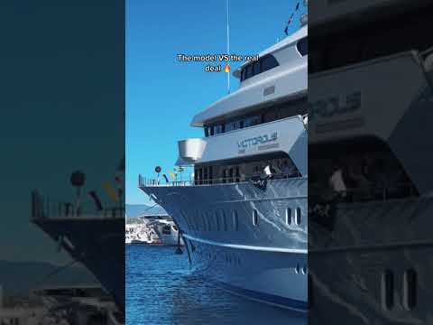 Iahtul de 135 de milioane de dolari VICTORIOUS!  Strălucește puternic la Monaco Yacht Show #yachts #shorts