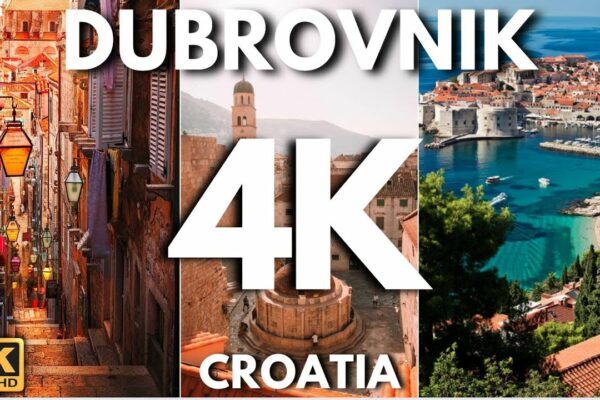 Dubrovnik , Croația 🇭🇷 În 4K 60 FPS - Tur virtual al orașului vechi din Dubrovnik