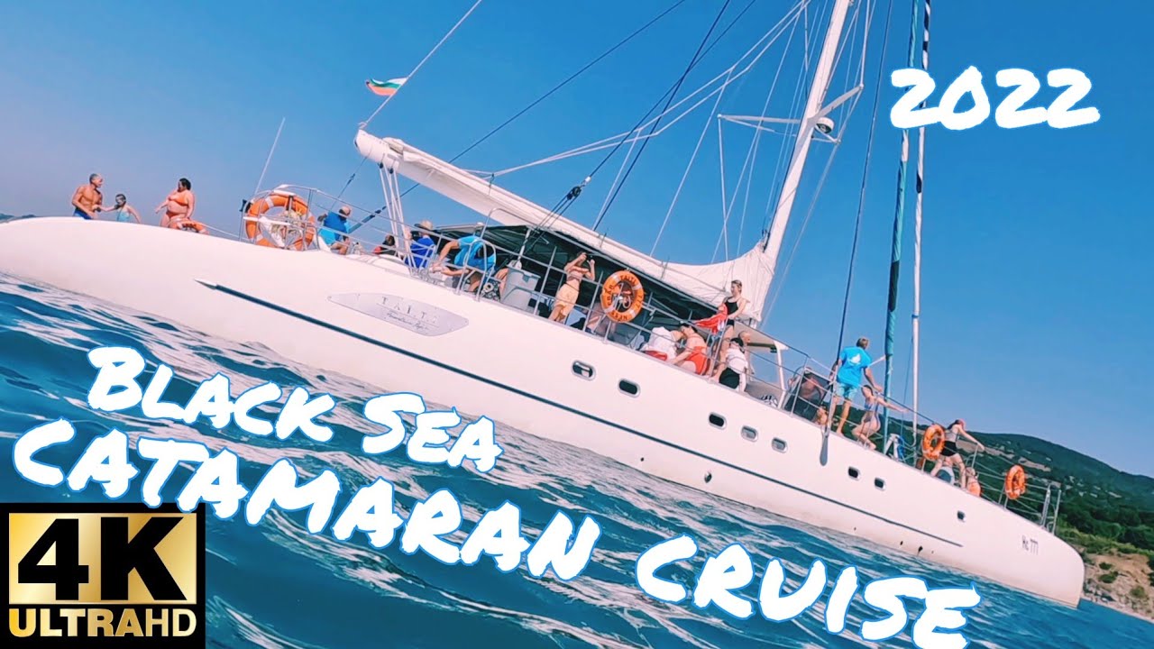 Croaziera VIP cu catamaran la Marea Neagră Vara 2022 Navigare de la Nessebar pe un iaht 4k