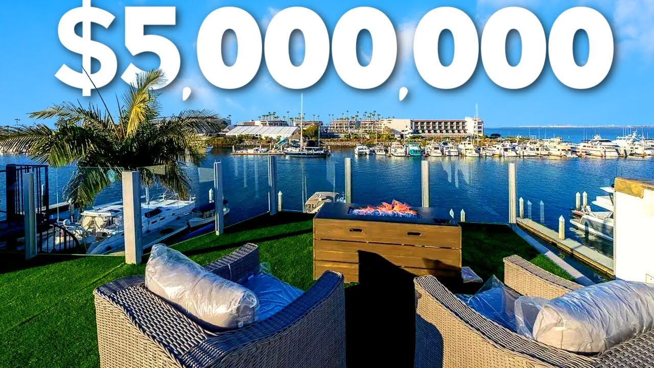 În interiorul unei case de 5.000.000 USD pe malul apei din San Diego