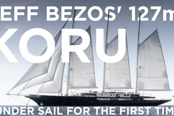 Yacht-ul cu vele de 127 m al lui JEFF BEZOS KORU văzut pentru prima dată sub SAIL |  SuperYacht Times