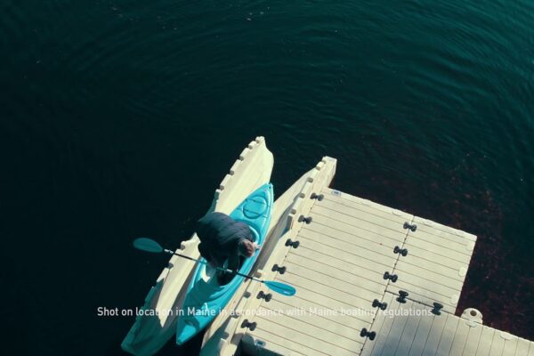 Ez dock JAPONIA (Yachting World co.,ltd. ) exemplu de film 03 Lansare caiac Dig plutitor Ponton Dock ușor Spațiu de apă Timp liber