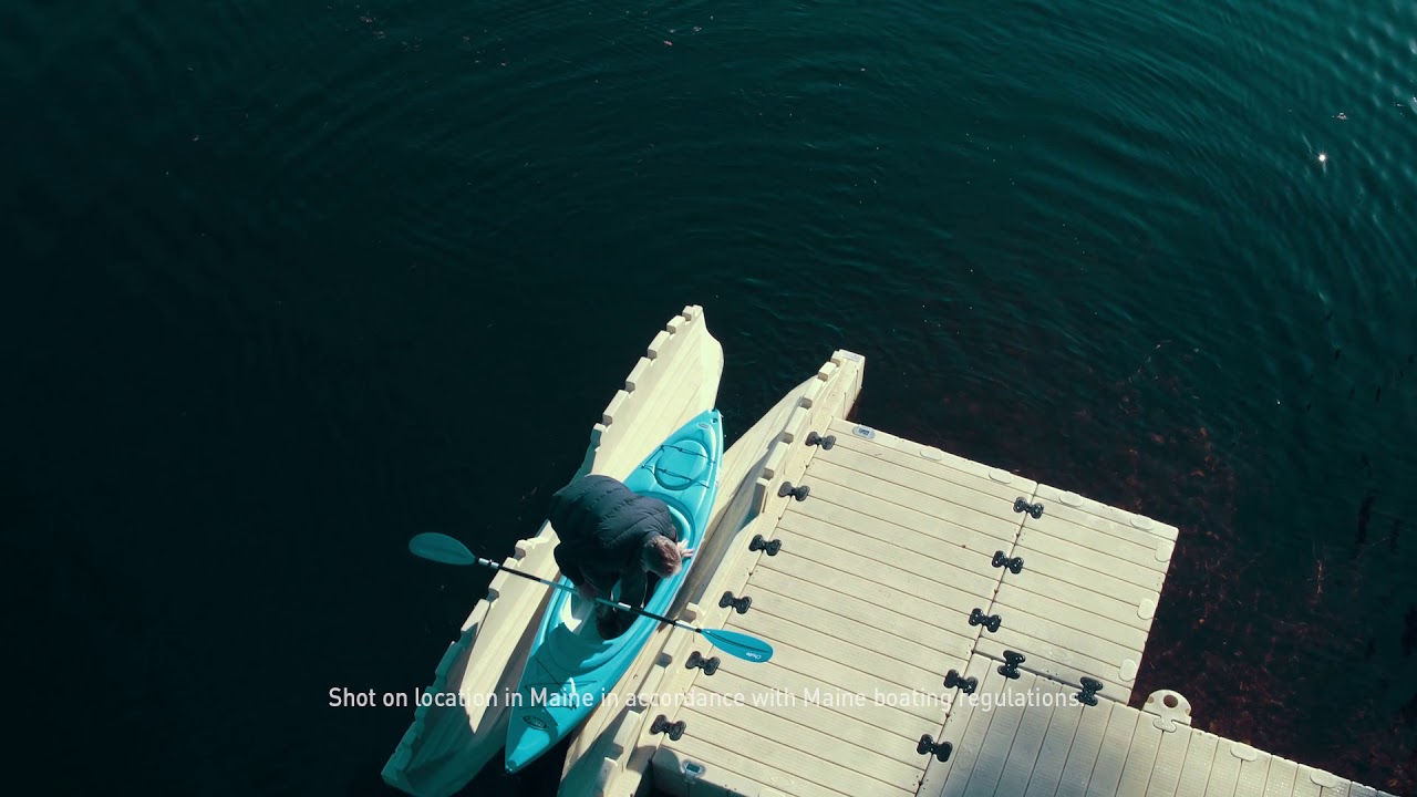 Ez dock JAPONIA (Yachting World co.,ltd. ) exemplu de film 03 Lansare caiac Dig plutitor Ponton Dock ușor Spațiu de apă Timp liber
