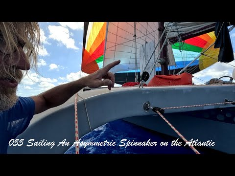 Navigați cu un spinnaker (A)simetric pe Atlantic, Trimaran Dawn 055
