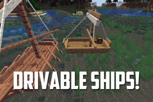Mod nave mici (nave cu pânze care pot fi conduse în Minecraft)