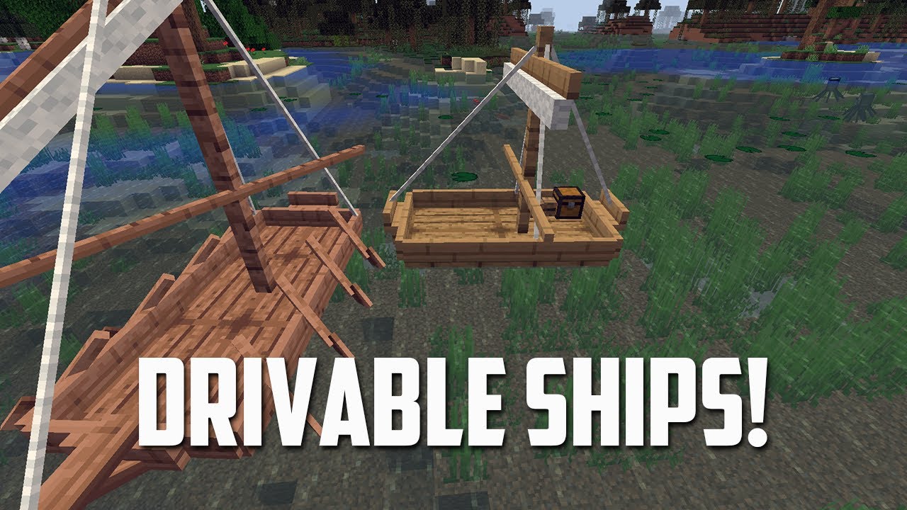 Mod nave mici (nave cu pânze care pot fi conduse în Minecraft)