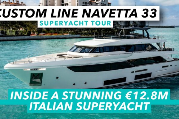 Tur cu iaht Custom Line Navetta 33 |  În interiorul unui superyacht italian uimitor de 12,8 milioane EUR |  MBY