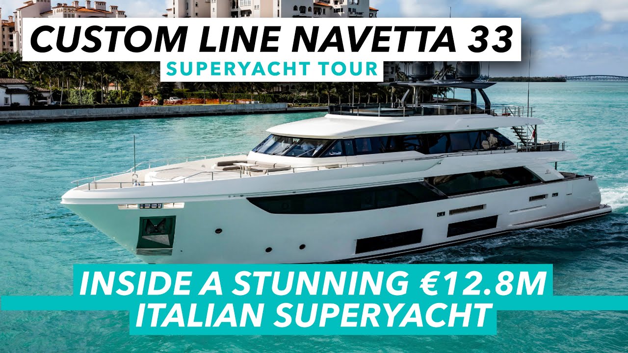 Tur cu iaht Custom Line Navetta 33 |  În interiorul unui superyacht italian uimitor de 12,8 milioane EUR |  MBY