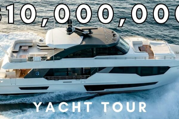 În interiorul unui SuperYacht de lux de 10.000.000 USD |  Ocean Alexander 90R Super Yacht Tour