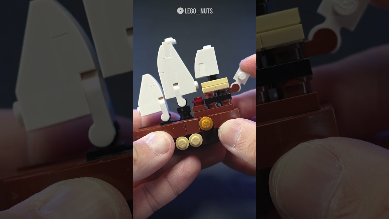 Construiți o navă micro #lego și navigați într-o mașină oceanică în mișcare?  #legomoc #moc #asmr #legoasmr