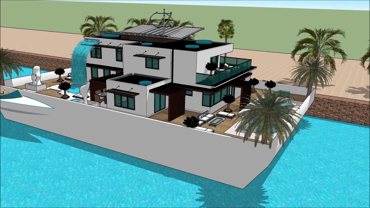 Vlog-uri Mo de lux, case plutitoare, inginerie platformă, Yacht în EUROPA care locuiește într-o casă plutitoare