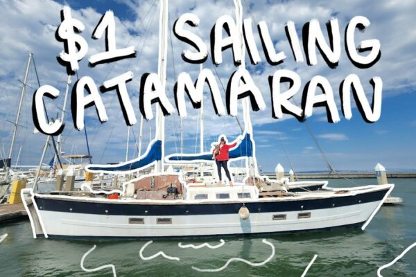 Cum am cumpărat un catamaran cu navigație pentru 1 USD |  EA NAVIGĂ SOLO |  Restaurare barca din lemn