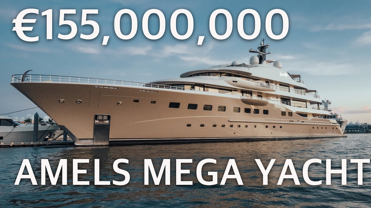 155.000.000 € Cel mai mare SuperYacht AMELS HERE VINE THE SUN Mega Yacht Tour / tur privat Sub punte