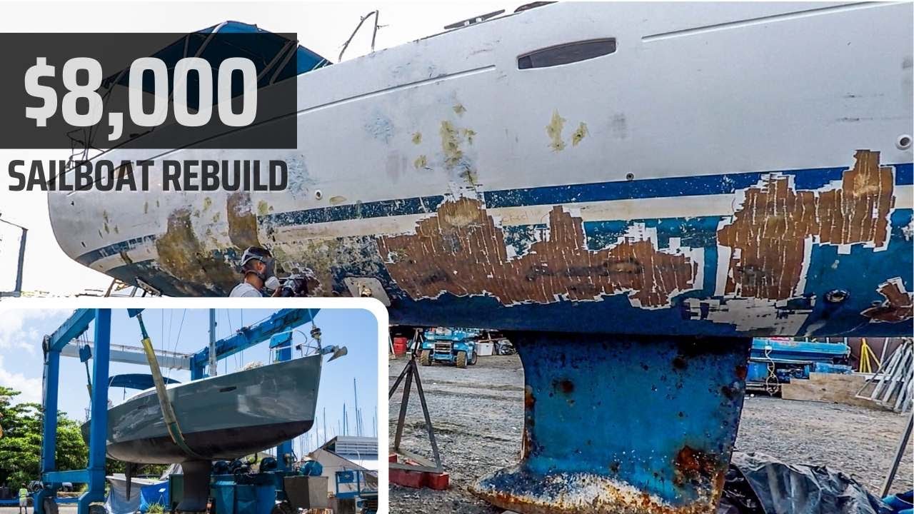 UIMITOR!  8 luni Transformare barca |  Barcă cu pânze avariată de uragan |  Sailing Wicked 13