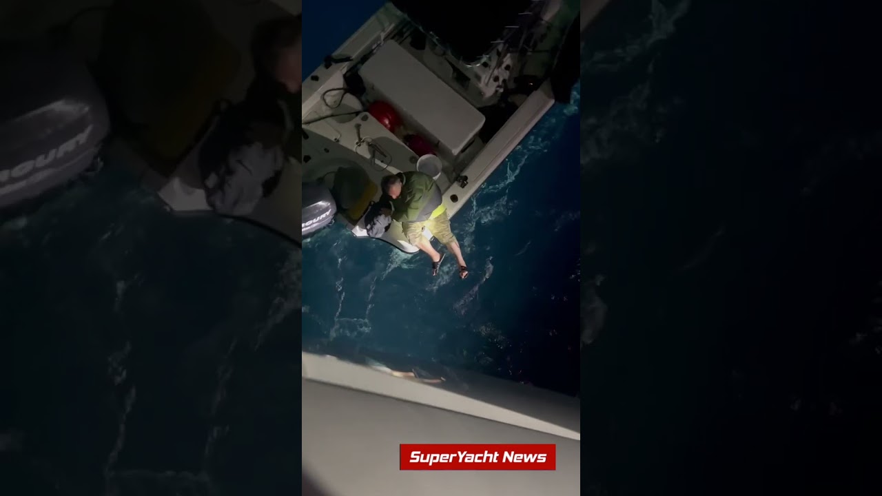 Salvarea de noapte a pescarilor de pe superyacht (video complet)