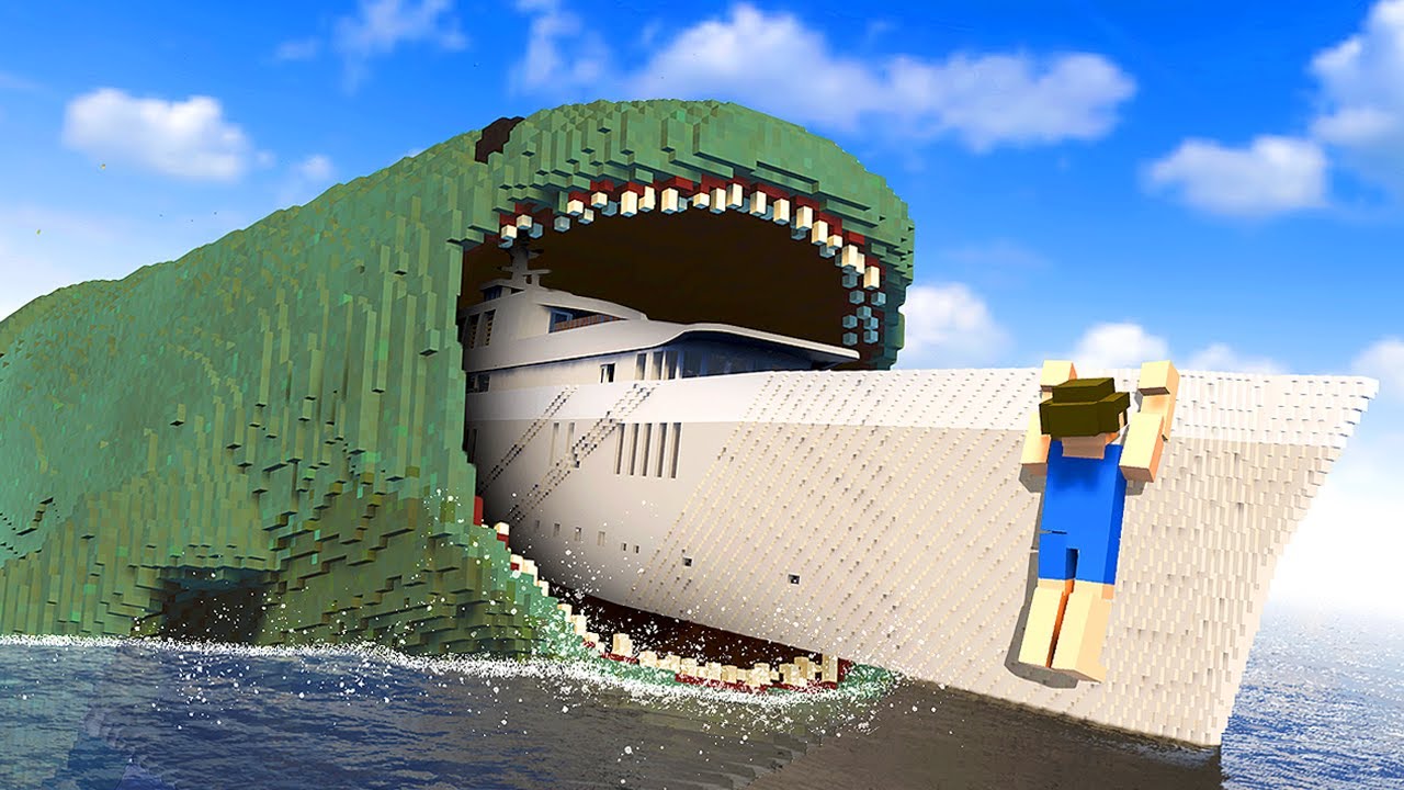 BLOOP Eats Yacht with Ragdolls Onboard - Teardown Mods Gameplay