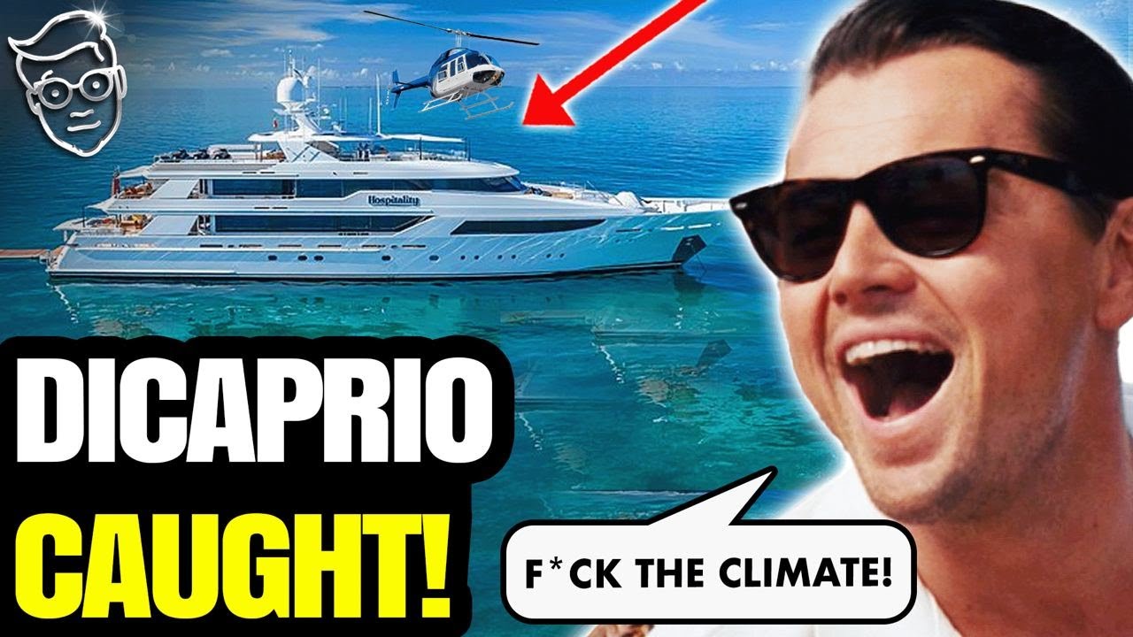 DiCaprio a fost surprins că postează pe Twitter despre schimbările climatice de la elicopterul privat al iahturilor de lux